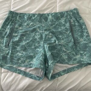 Columbia Women's Aqua Patterned Athletic swim Shorts